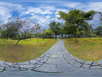 HDR ecological greening garden panorama texture (ID:ffach682503)