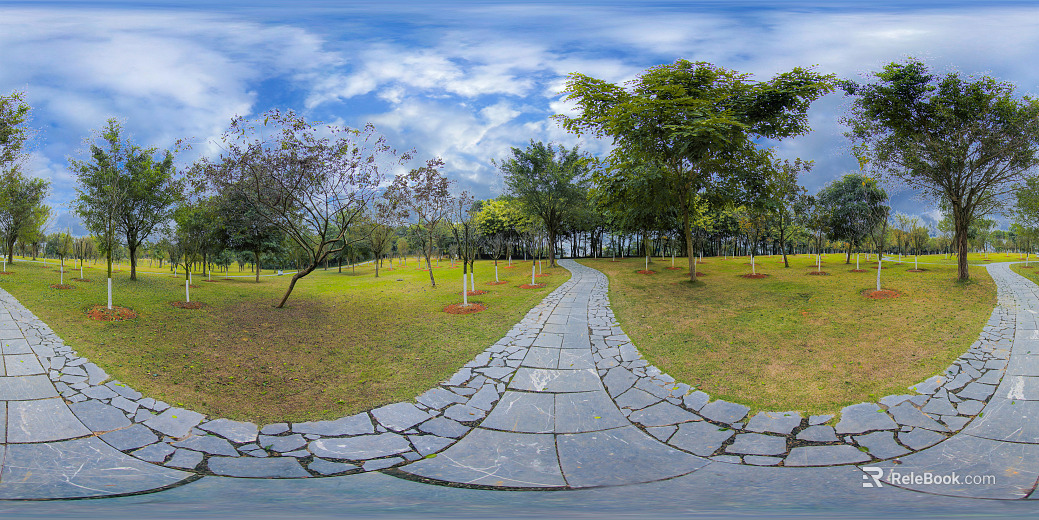 HDR ecological greening garden panorama texture