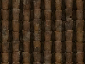 Retro Brown Red Pottery Tile Roof Tiles texture (ID:ffaeh141289)