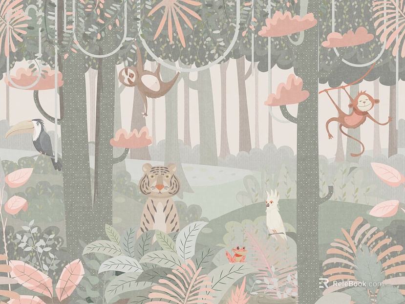 Children's Wallpaper Children's Room Wallpaper Cartoon Wallpaper texture