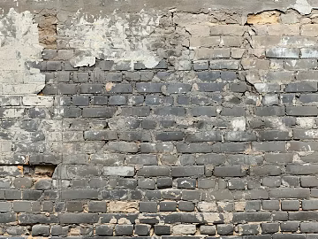 Grey black old brick wall building exterior wall texture (ID:ffaeh731989)