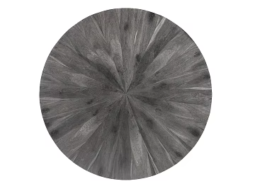 Dark gray solid wood radiant parquet tabletop 3d model