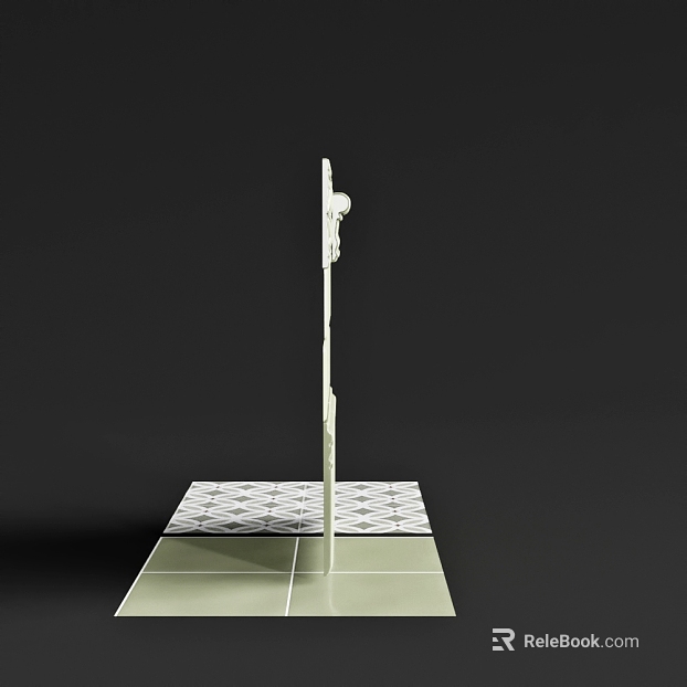 Light gray geometric pattern ceramic tile display stand texture