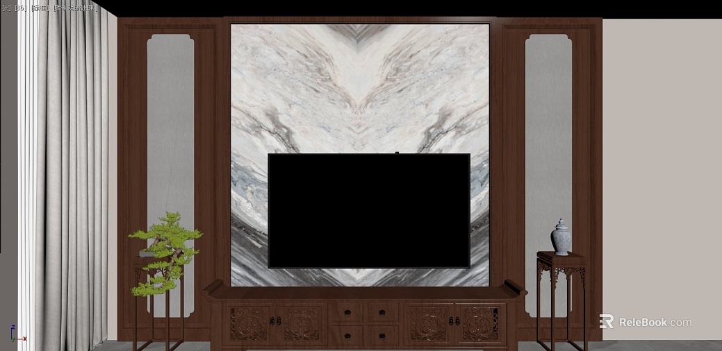 New Chinese gray marble TV background wall texture
