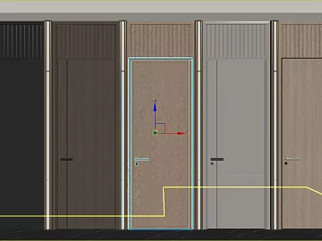 Modern Minimalist Wooden Door Interior Door texture (ID:ffaeh011056)