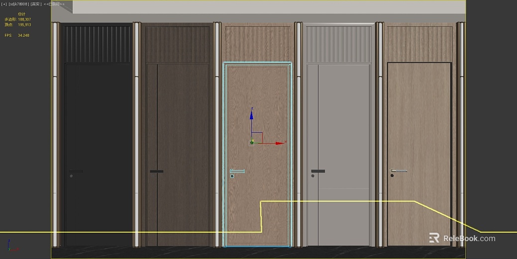 Modern Minimalist Wooden Door Interior Door texture