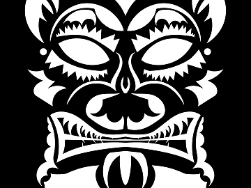 Tattoo black and white mask pattern texture pattern graphics (ID:ffach779184)