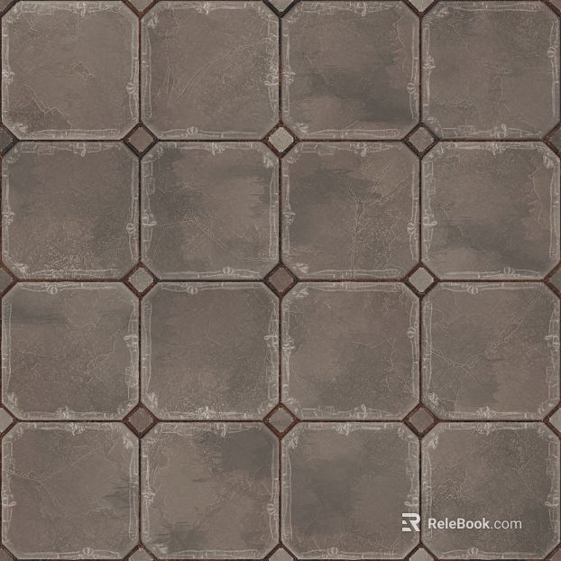 Mosaic with patterned tiles texture