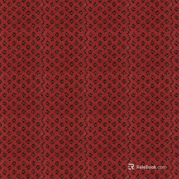 Black continuous pattern carpet with red background texture