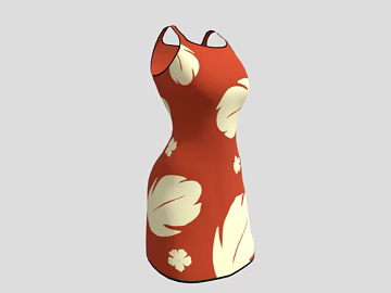 Orange bottom leaf flower pattern dress fabric texture (ID:ffaeh660236)