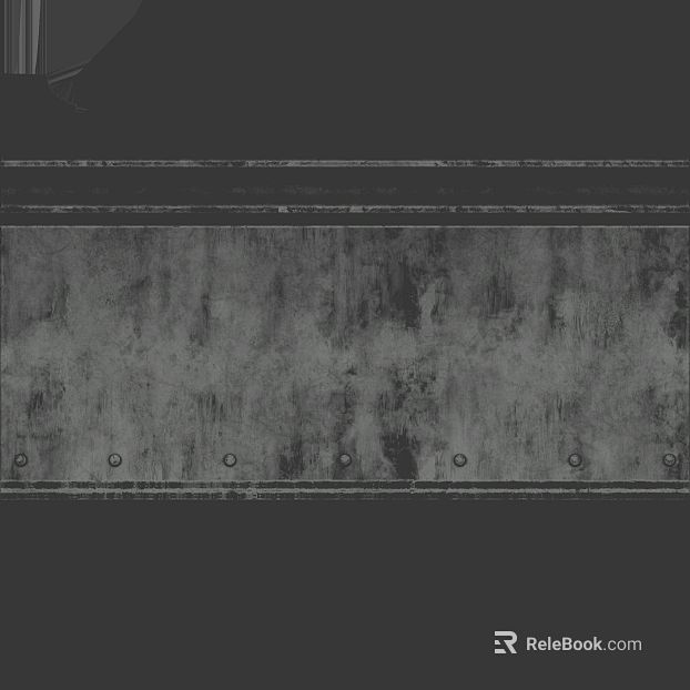 Dark gray distressed metal panel, industrial-style wall texture