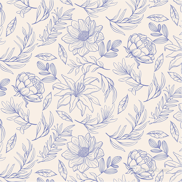 Modern Pastoral Wallpaper Retro Floral Pattern texture