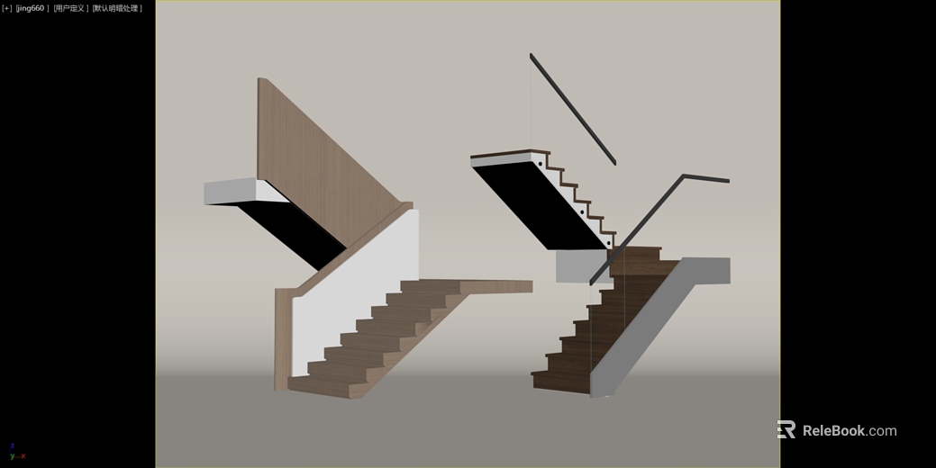 Light brown solid wood staircase indoor texture