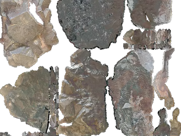 Deep brown ash rock fragments texture (ID:ffaeh905266)