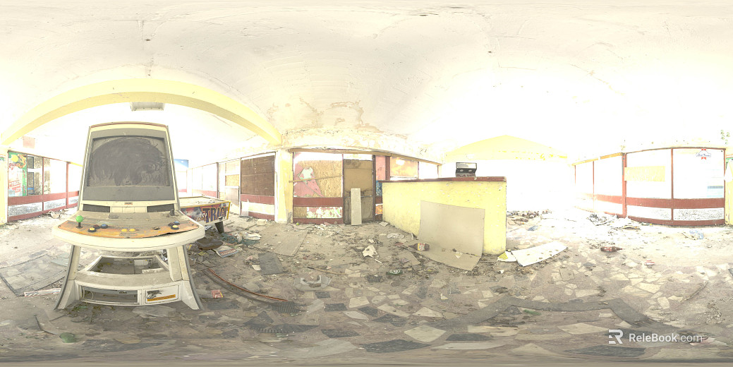 Indoor abandoned space daytime HDR texture