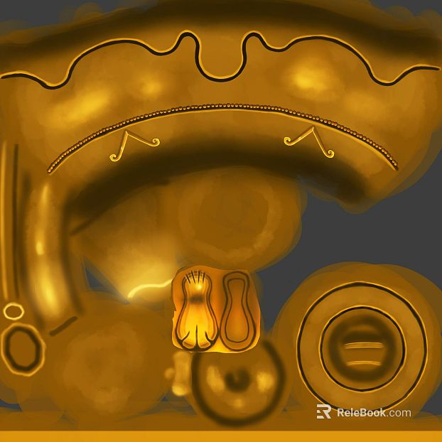 Golden Retro Metal Decorative Pattern texture