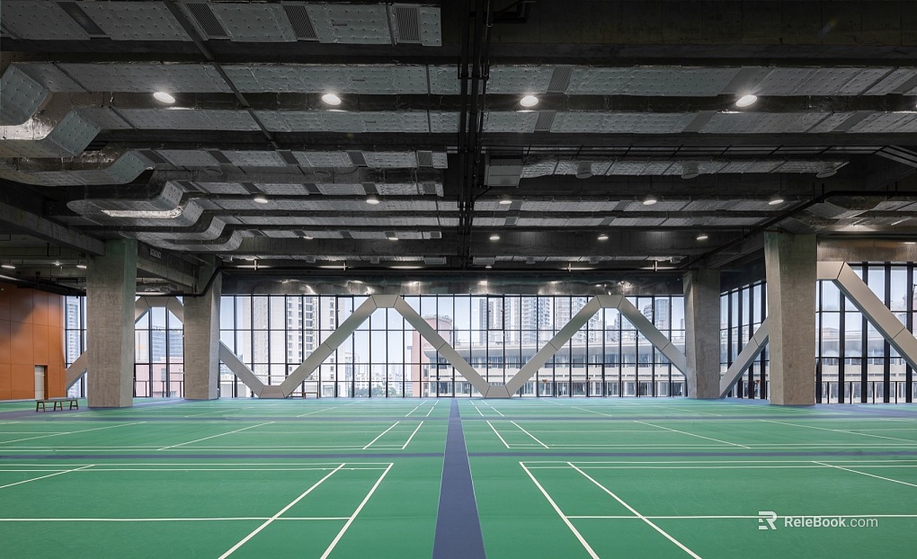 Industrial wind green sports ground glue venue texture