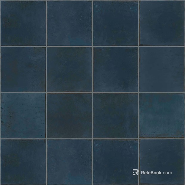 Retro distressed blue plaid brick square tiles texture