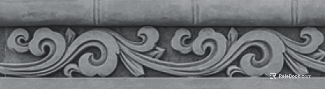 turquoise stone relief building waist line texture