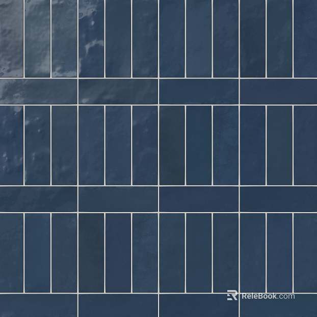 dark blue Glazed Tile Stitch Wrong texture