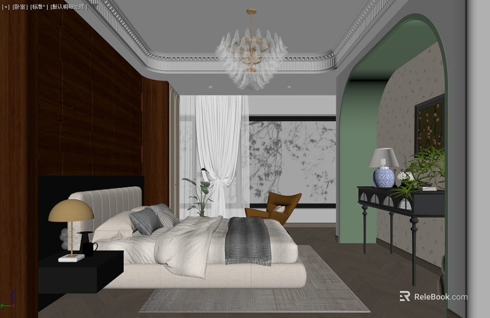 Light Luxury Dark Brown Wall Panel Bedroom Background Wall texture