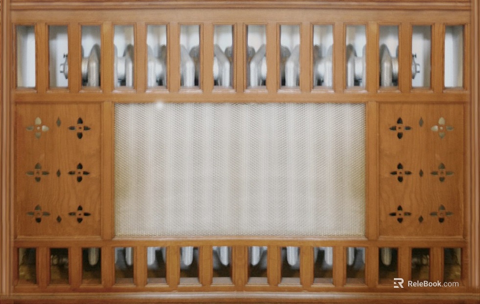 Light brown wood carved interior texture