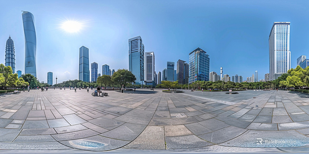 City Outdoor Square Skyline Panoramic HDR texture