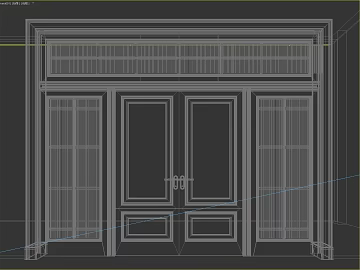 Chinese-style double-opening wooden door texture (ID:ffaeh230024)