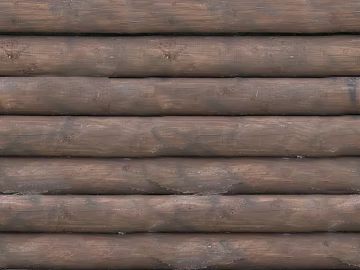 Dark Brown Log Walls 3d model