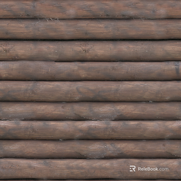 Dark Brown Log Walls texture