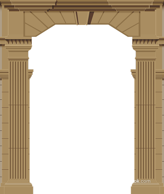Light brown European architectural arch decorative elements texture