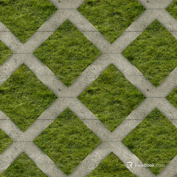 grass-planting brick texture