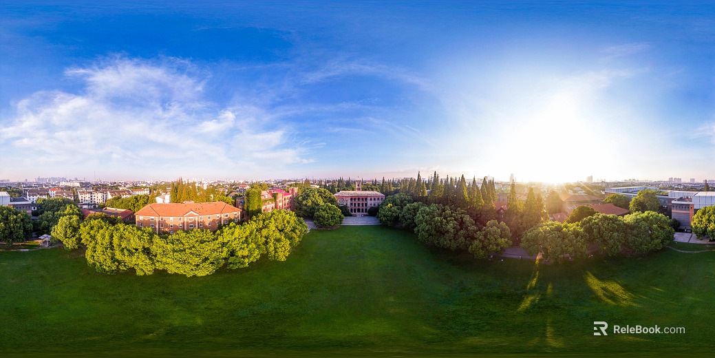 HDR City Park Panorama texture