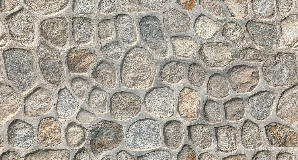 Stone wall light gray stone-free retaining wall rubble crushed stone culture stone texture