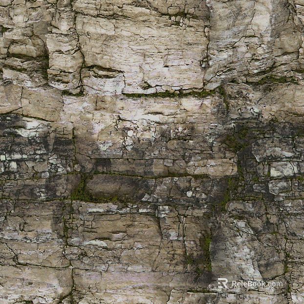 Gray-brown rock outdoor wall surface texture