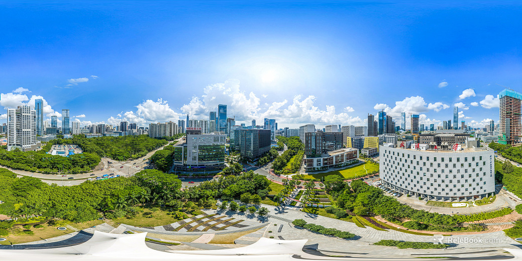 HDR urban ecological greening panorama texture