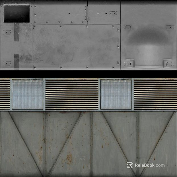 Industrial wind silver gray metal plate equipment exterior texture