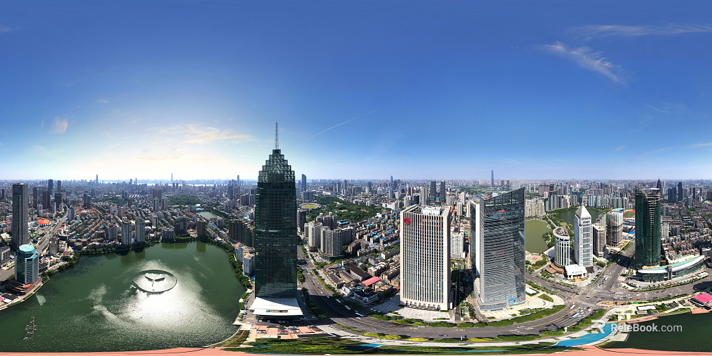 HDR urban ecological greening panorama texture