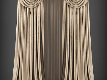 Beige velvet curtain bedroom living room soft outfit texture (ID:ffaeh755626)