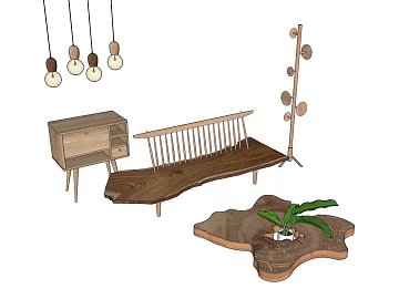 Quiet Wind Furniture Living Room Set 3d model