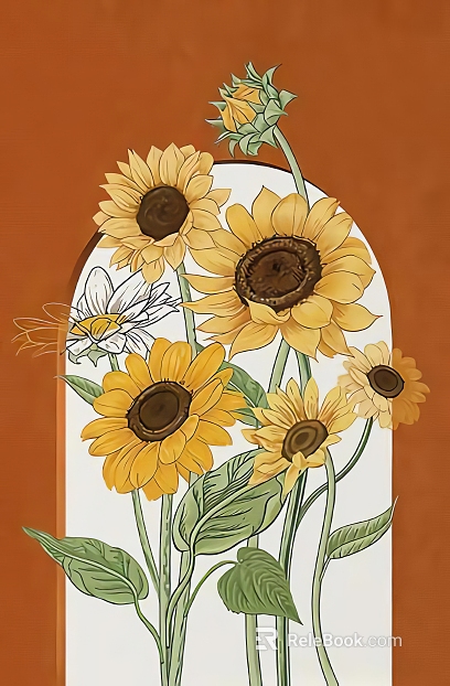 Plant painting texture