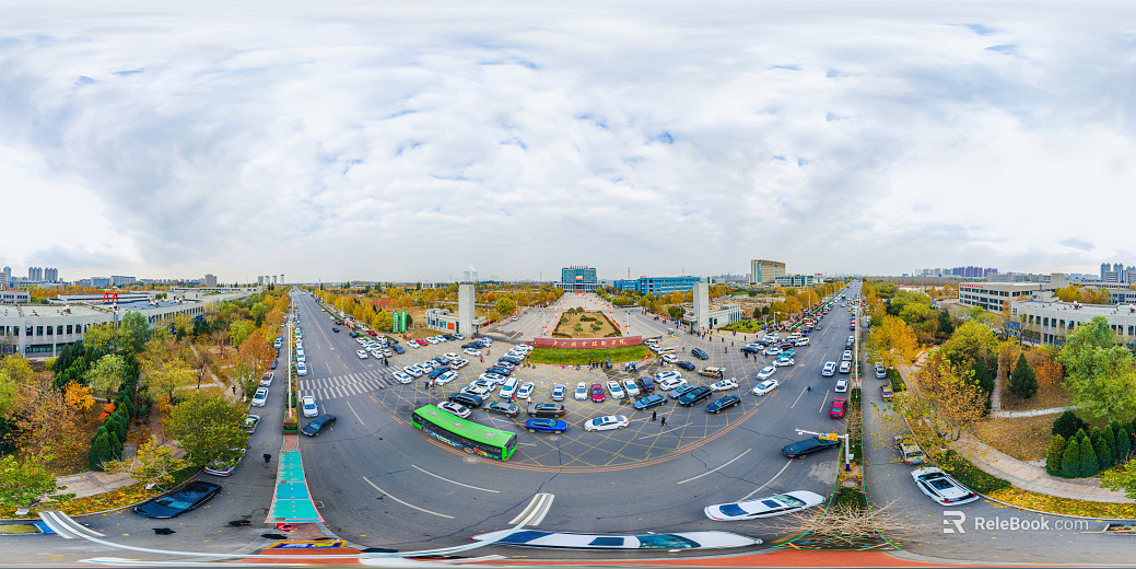 HDR urban ecological greening panorama texture