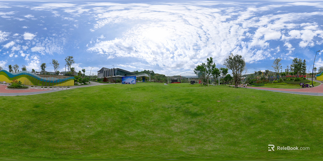 HDR ecological greening garden panorama texture