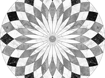 Marble Parquet Round Black and White Ground Parquet texture (ID:ffaeg98308)