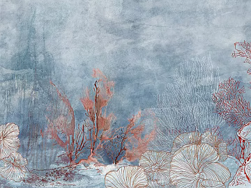 Coral Aqua Pattern Wallpaper texture (ID:ffach051036)