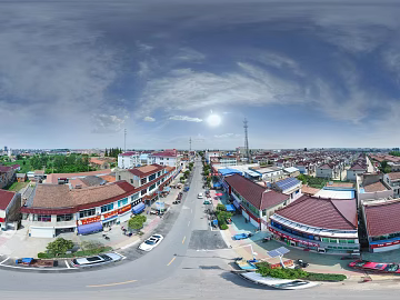 HDR Rural Township Panorama texture (ID:ffach658303)
