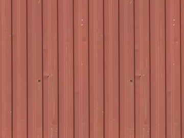 Retro Red Container Metal Sheet Industrial Exterior Wall 3d model