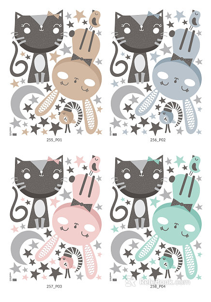 Polish children's hand-painted wallpaper texture