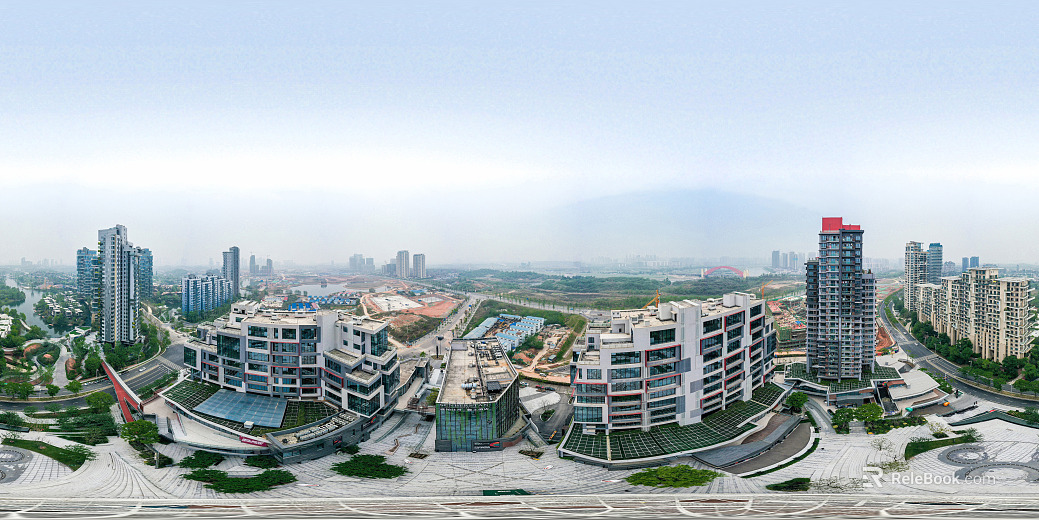HDR urban ecological greening panorama texture