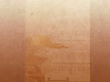 New Chinese Warm Brown Ancient Building Wallpaper texture (ID:ffaeh415796)
